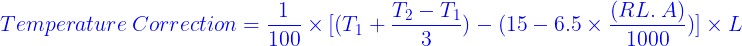 Runway Temperature Correction